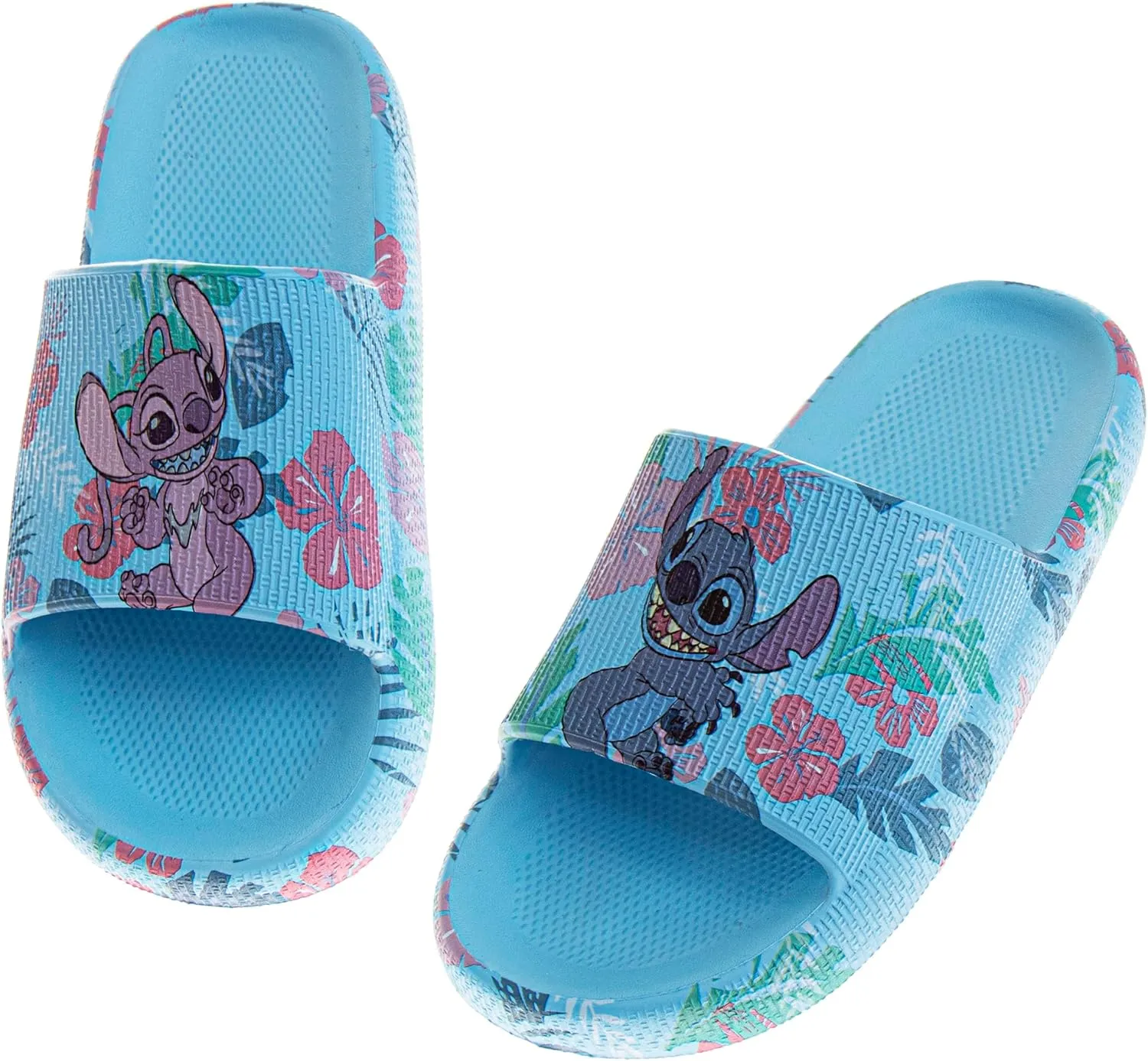 Josmo Kids Lilo and Stitch Slide Open Toe - Girl Sandals Stitch SlipOn Slides (sizes: 13 little kid / 1-4 big kid)