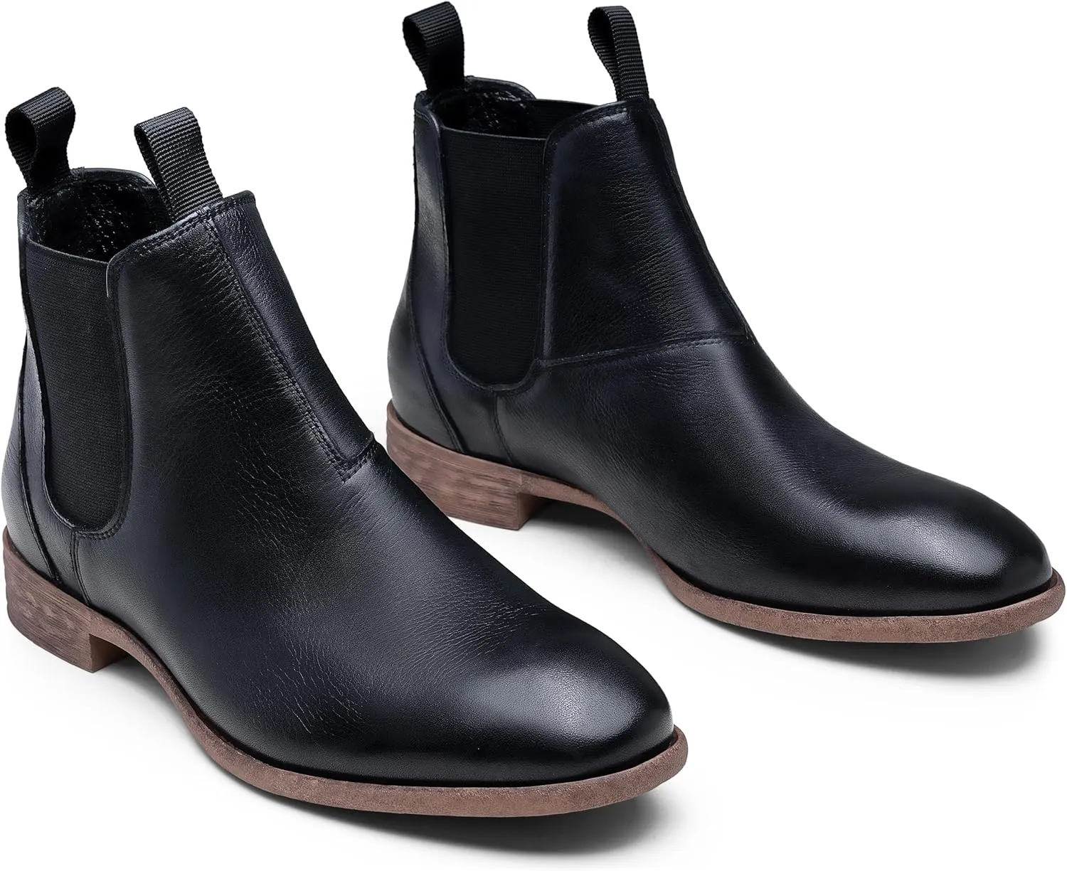 Jousen Mens Chukka Boots Side Zipper Causal Pull On Dress Boots For Men