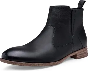 Jousen Mens Chukka Boots Side Zipper Causal Pull On Dress Boots For Men