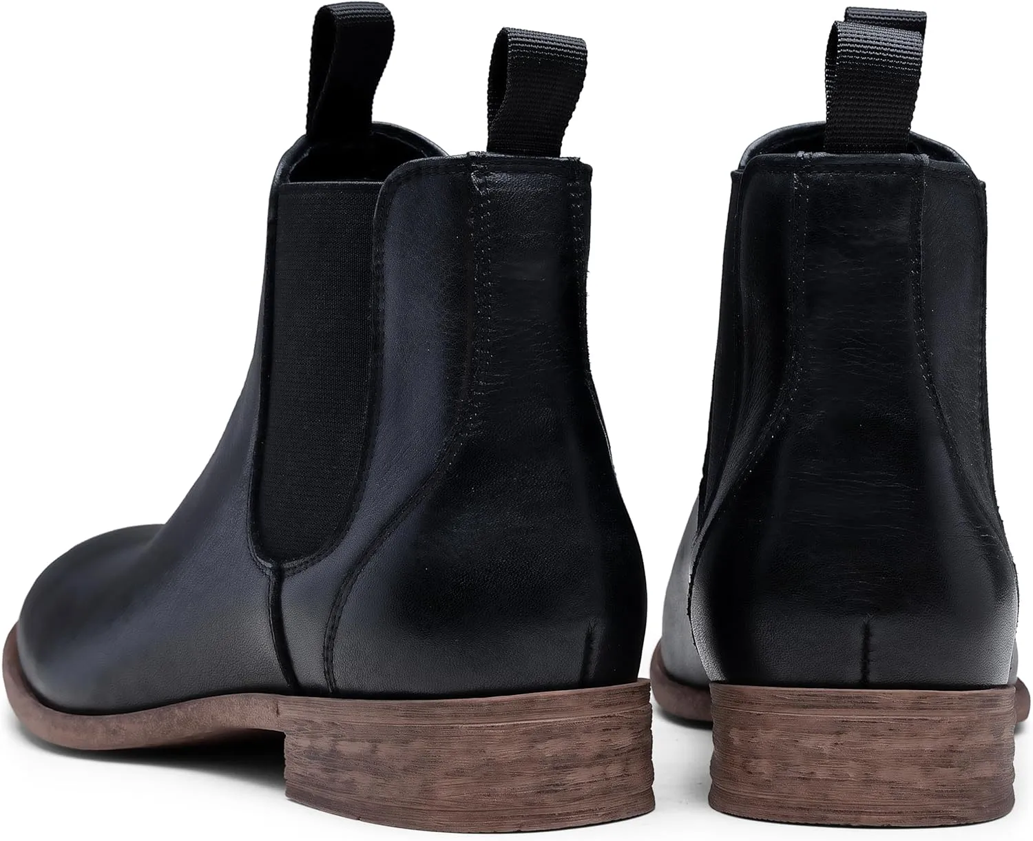 Jousen Mens Chukka Boots Side Zipper Causal Pull On Dress Boots For Men