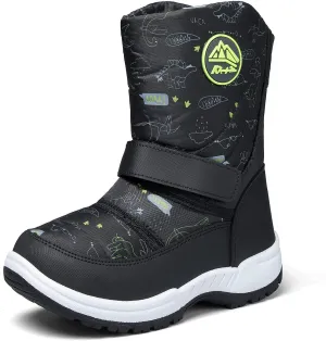 K KomForme Boys Girls Snow Boots Waterproof Winter Outdoor Boots(Toddler/Little Kid/Big Kid)