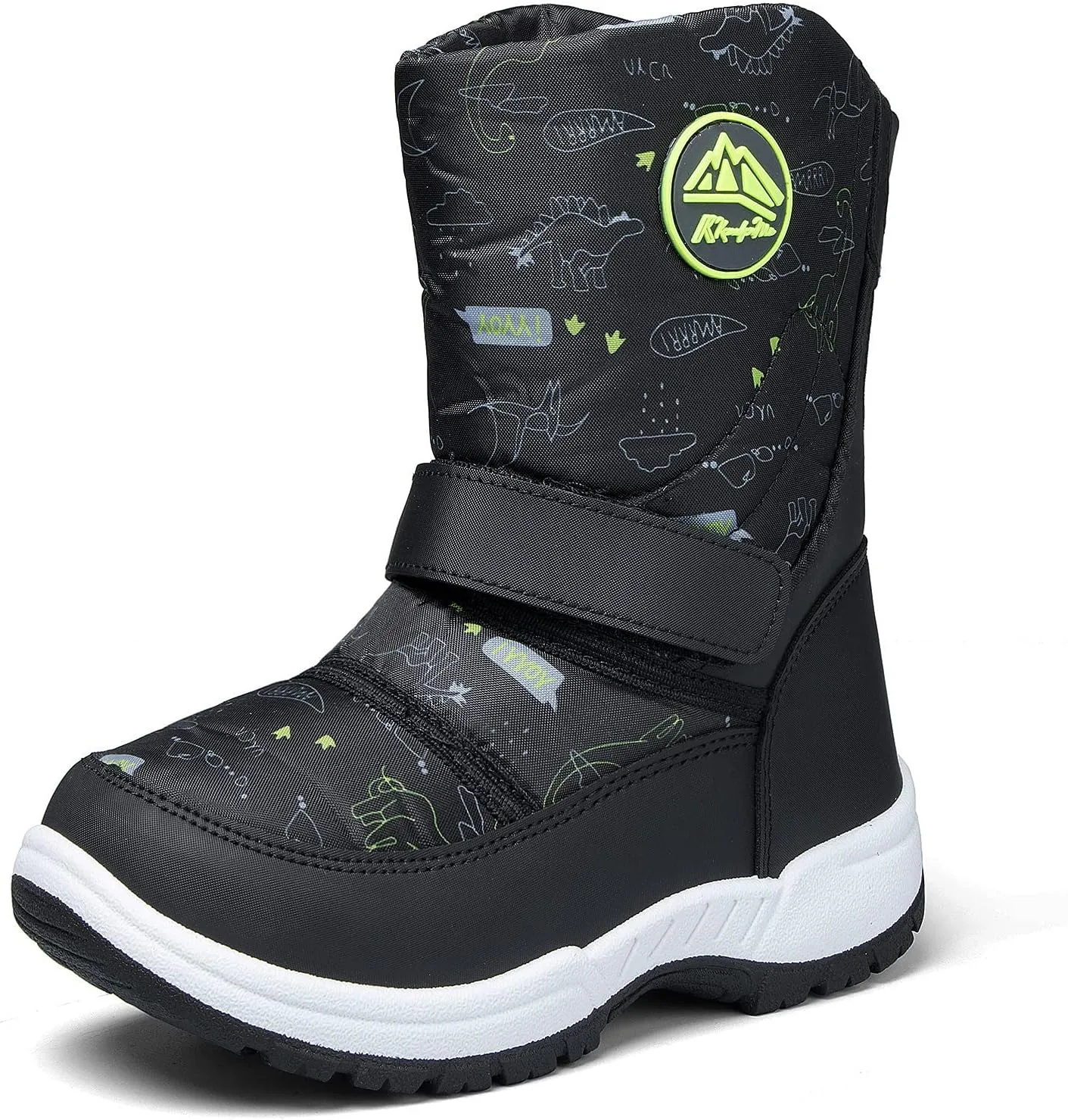 K KomForme Boys Girls Snow Boots Waterproof Winter Outdoor Boots(Toddler/Little Kid/Big Kid)
