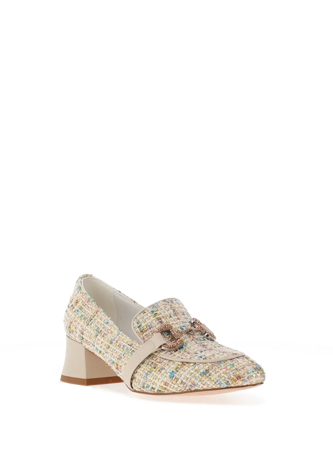 Kate Appleby Flaxmere Boucle Heeled Loafers, Razzle Dazzle