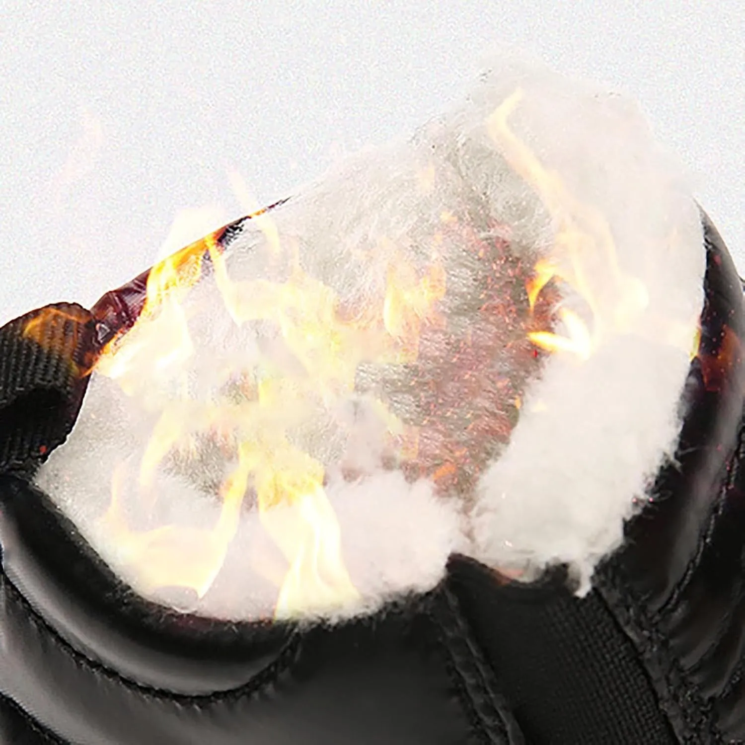 Kids Boys Girls Winter Snow Boots Outdoor Warm F𝐮r Lined 𝐖aterproof Ankle Boots Toddler Slip Shoes Plush Flat Boots