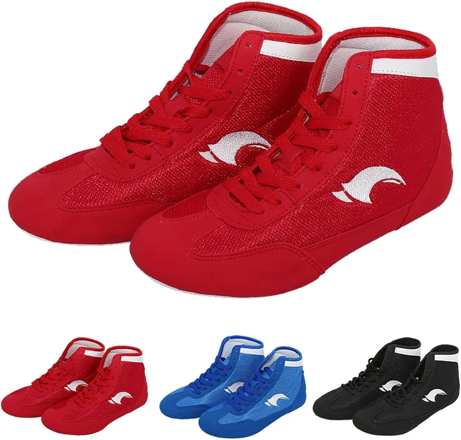 Kids Wrestling Shoes Boys Girls Boxing Shoes High Top Wrestling Training Shoes Boots Competition Fitness Sneakers
