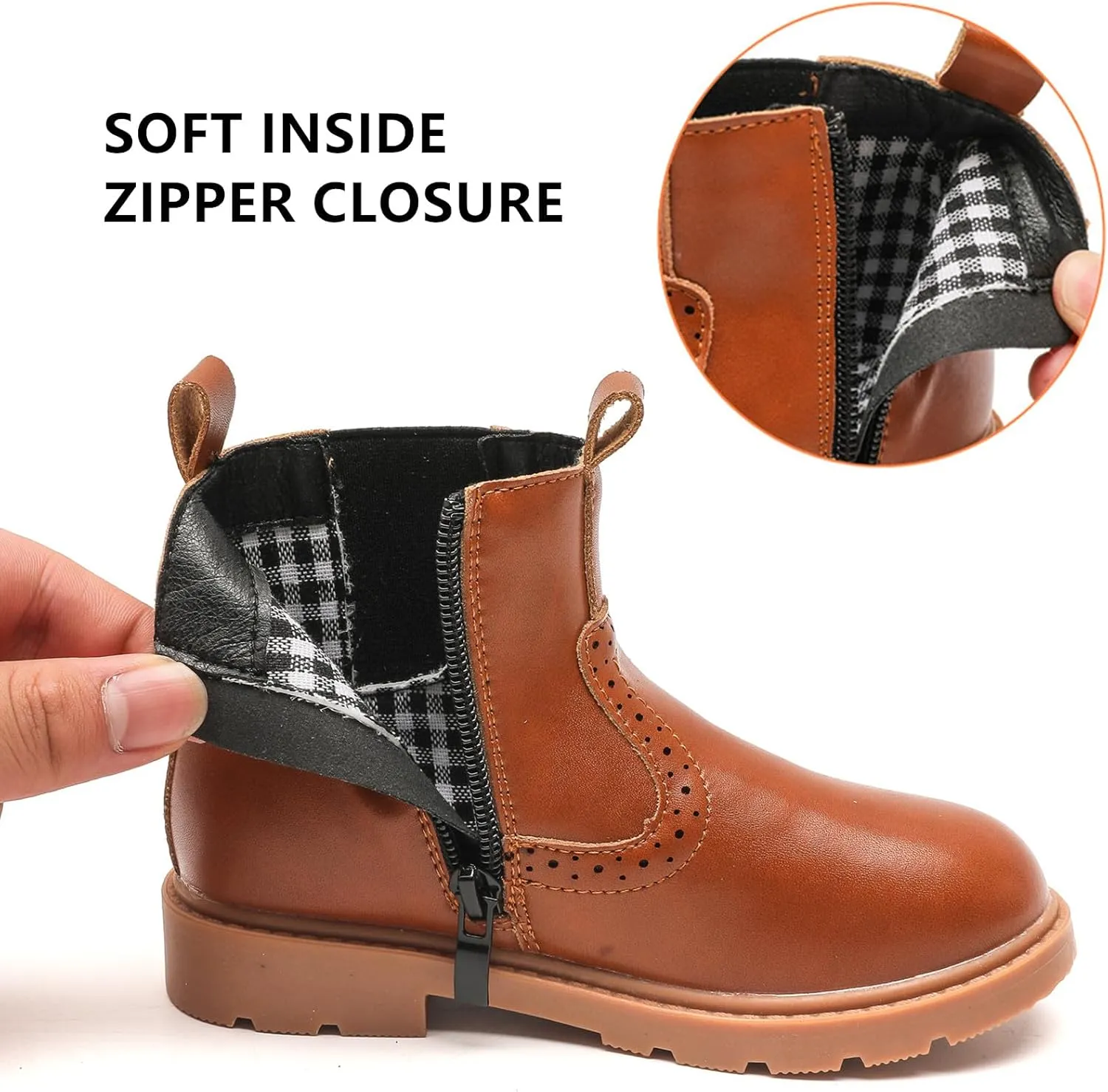 kkdom Boys Girls Waterproof Outdoor Side Zipper Comfort Chelsea Ankle Boots(Toddler/Little Kid/Big Kid)