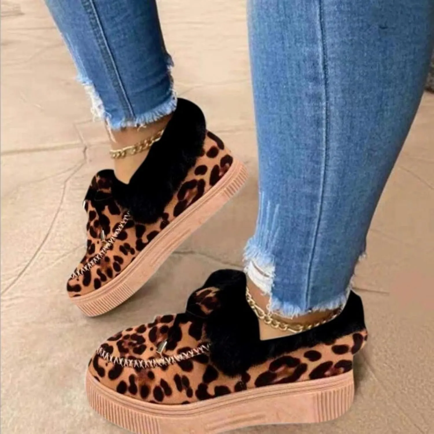 Ladmiple Winter Boots For Women Fashion Snow Boots Warm Comfortable Slip On Outdoor Fur Lined Lining Ankle Booties 2024