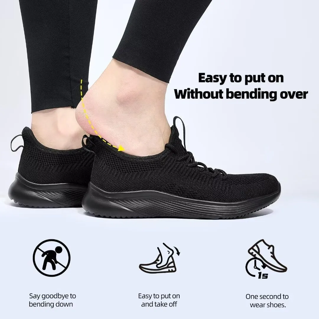Lamincoa Slip On Womens Walking Shoes Tennis Running Shoes Lightweight Memory Foam Gym Sneakers Jogging and Casual Sports Shoes for Women