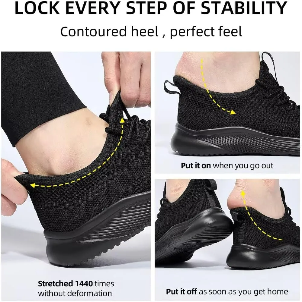Lamincoa Slip On Womens Walking Shoes Tennis Running Shoes Lightweight Memory Foam Gym Sneakers Jogging and Casual Sports Shoes for Women