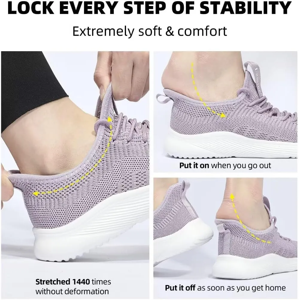Lamincoa Walking Slip On Womens Tennis Running Shoes Lightweight Memory Foam Gym Sneakers Jogging and Casual Sports Shoes