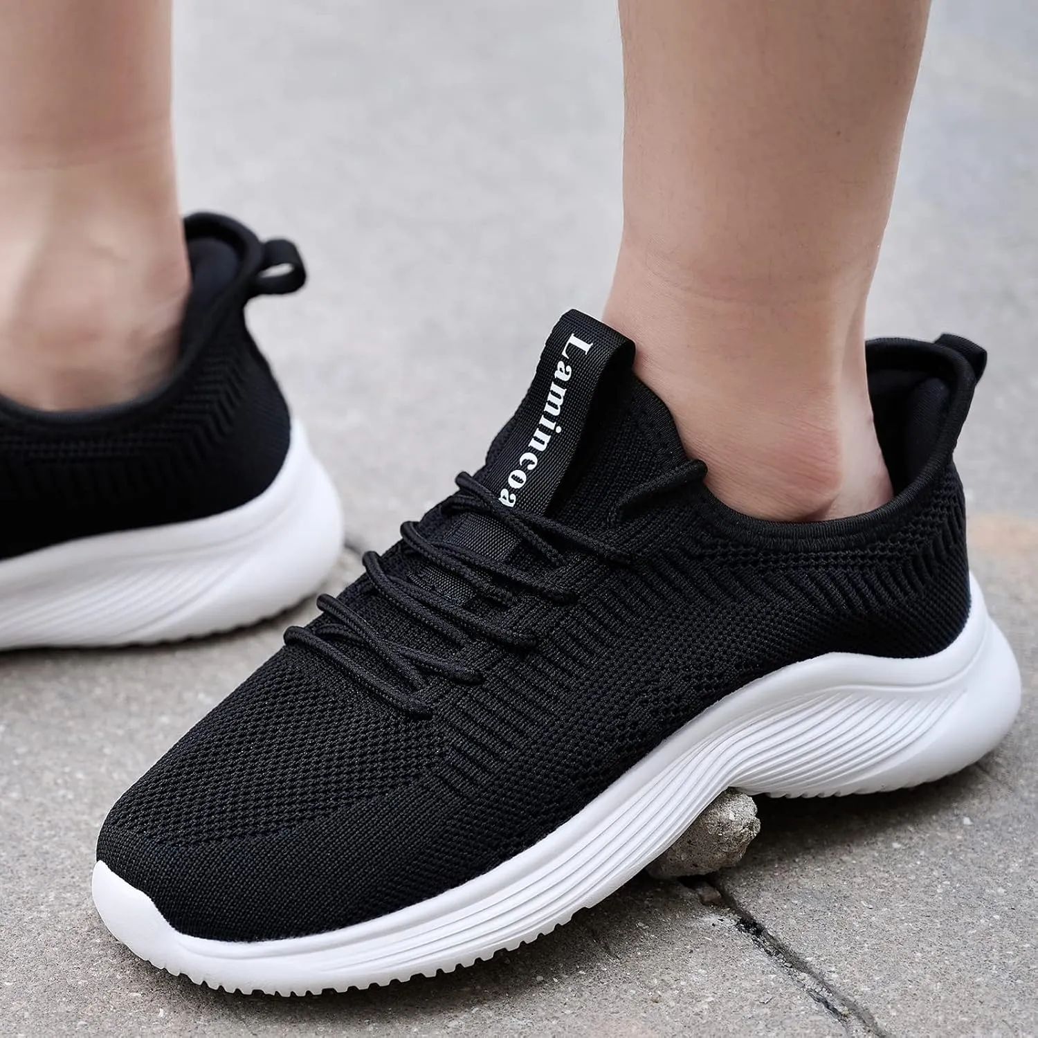 Lamincoa Womens Tennis Walking Shoes Slip On Lightweight Comfort Memory Foam Sneakers