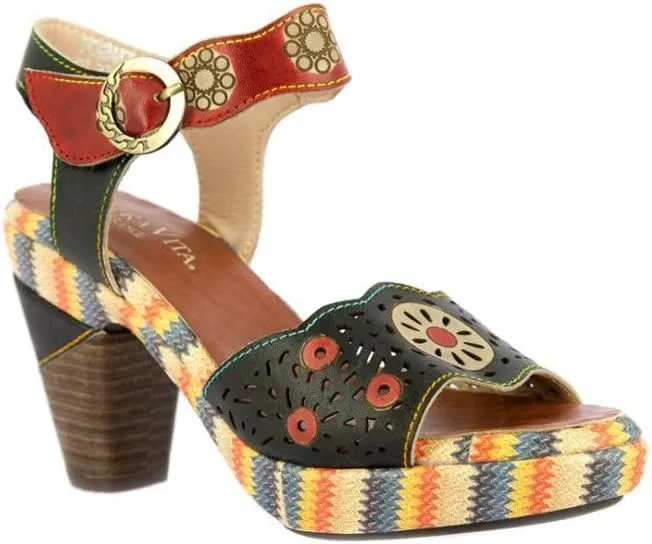 Laura Vita Women's Open Wedge Sandals Peeptoe