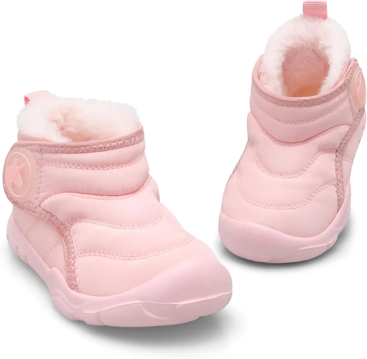 LeIsfIt Toddler Boots Girls Boys Winter Boots Cozy Fleece Snow Boots Indoor Outdoor Warm Shoes