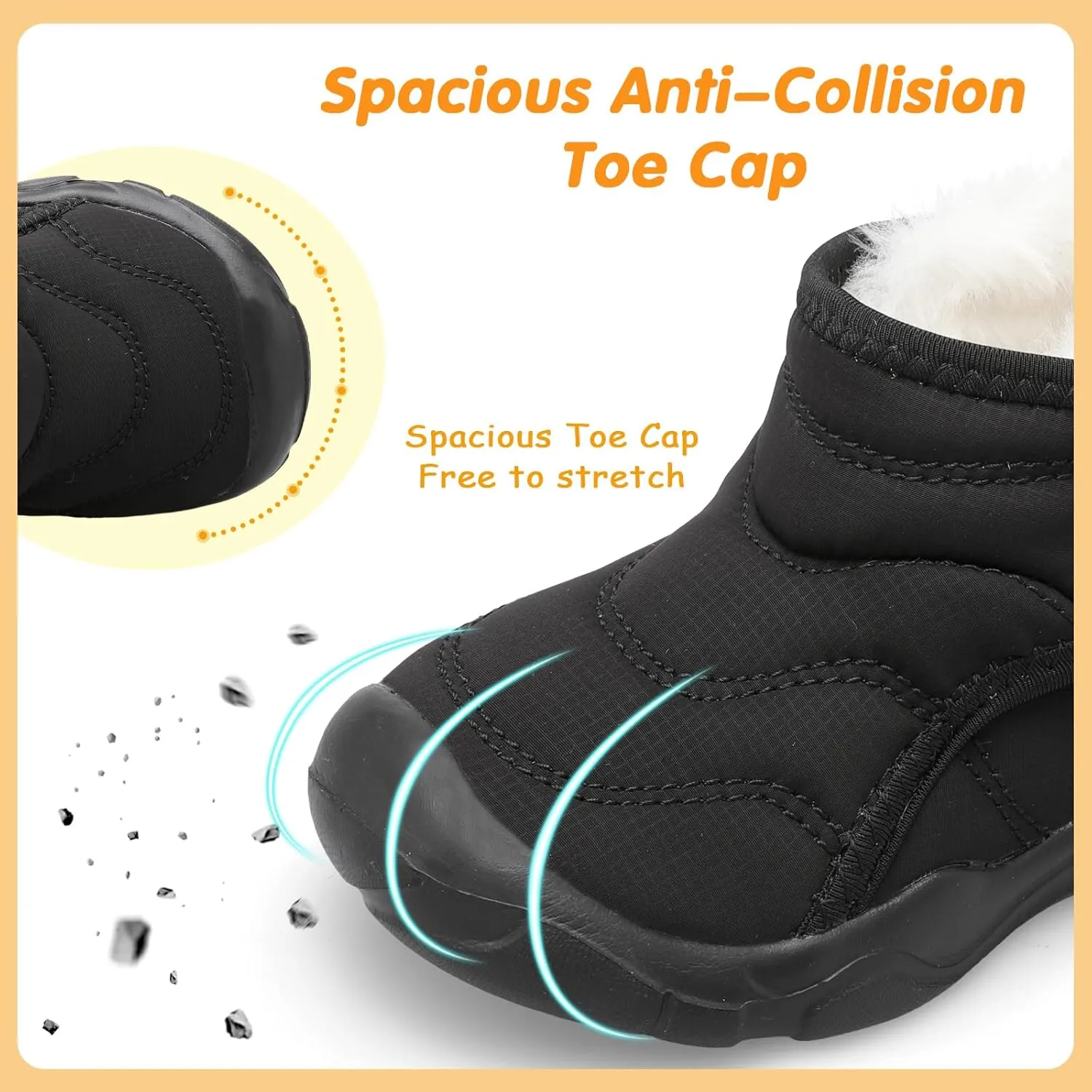 LeIsfIt Toddler Boots Girls Boys Winter Boots Cozy Fleece Snow Boots Indoor Outdoor Warm Shoes