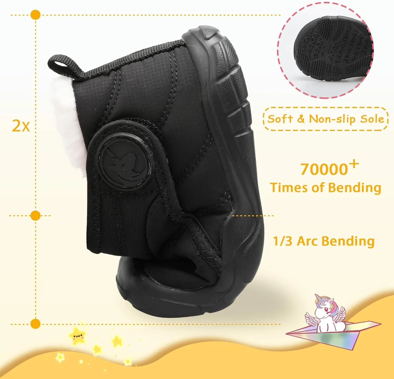LeIsfIt Toddler Boots Girls Boys Winter Boots Cozy Fleece Snow Boots Indoor Outdoor Warm Shoes