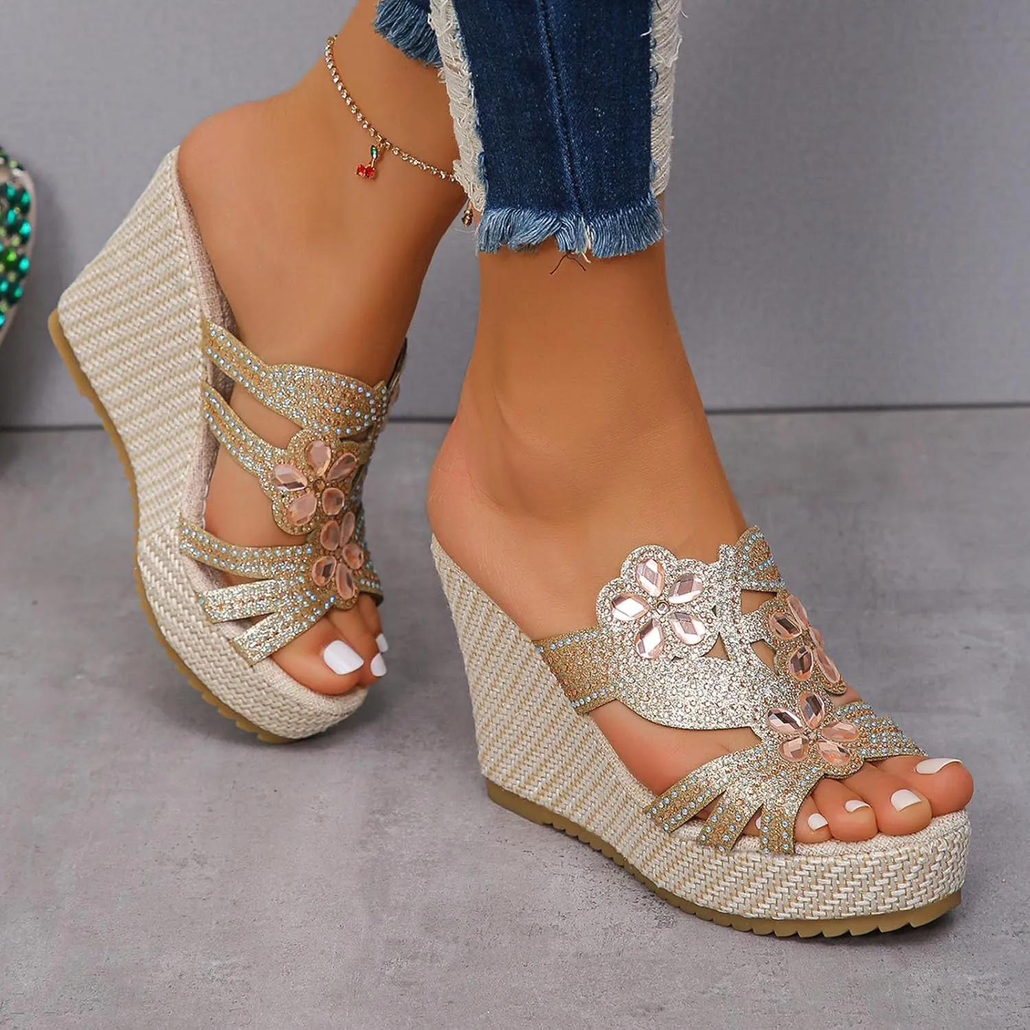 Lightweight Pillow Slippers for Women Arch Support Slides Sandals Soft Soled Non Slip Shoes