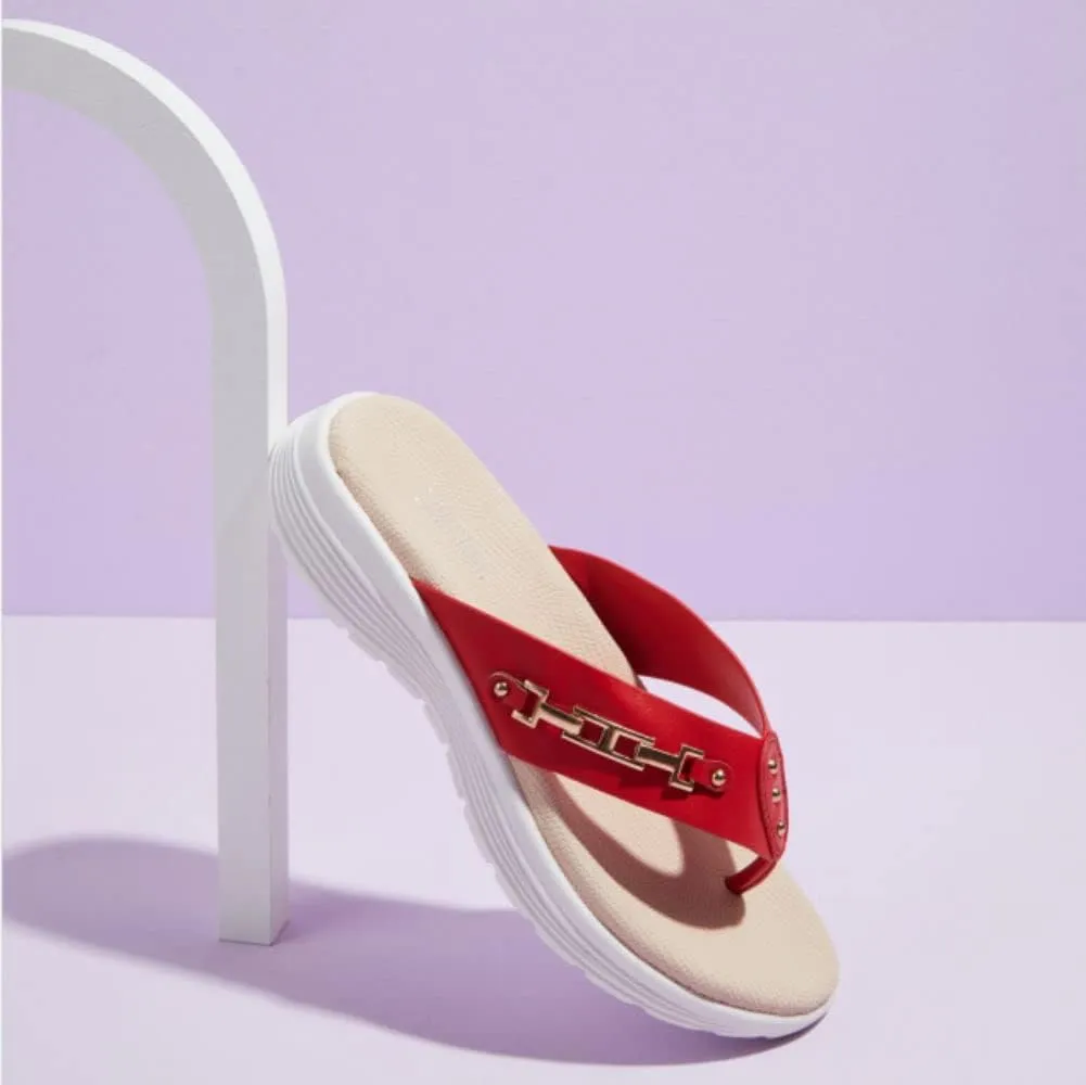LRECHEU Wedge Flip Flops Sandals for Women, Lightweight Casual Thong Sandals Like Walking On Clouds