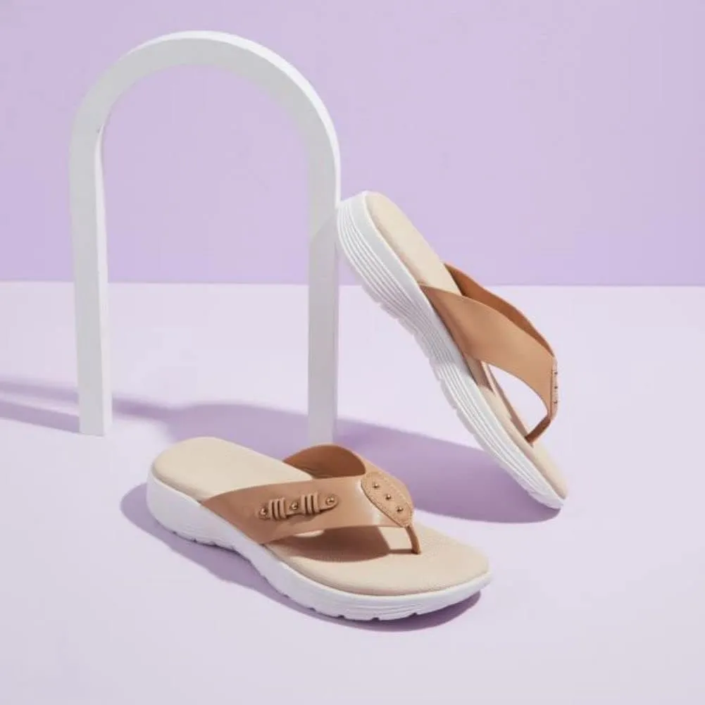 LRECHEU Wedge Flip Flops Sandals for Women, Lightweight Casual Thong Sandals Like Walking On Clouds