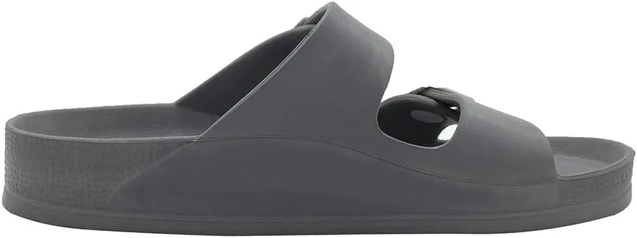 Luffymomo Adjustable Slip on Eva Double Buckle Slides Comfort Footbed Thong Sandals for Womens
