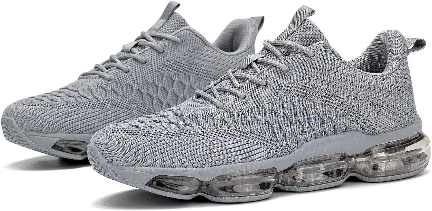 Mens Air Cushion Running Shoes Fashion Casual Walking Tennis Sneakers Non Slip Breathable Trail Sport Gym