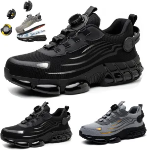 Men's and Women's Steel Toe Work Sneakers, Lightweight and Comfortable Work Safety Shoes, Men's and Women's Non-Slip Casual Walking Sneakers
