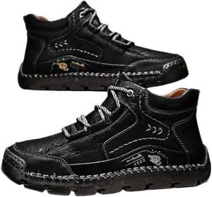 Men's Breathable Non-slip Casual Trainers for Outdoor Hiking in A Lightweight Mid-top Ankle Boot Walking Shoes
