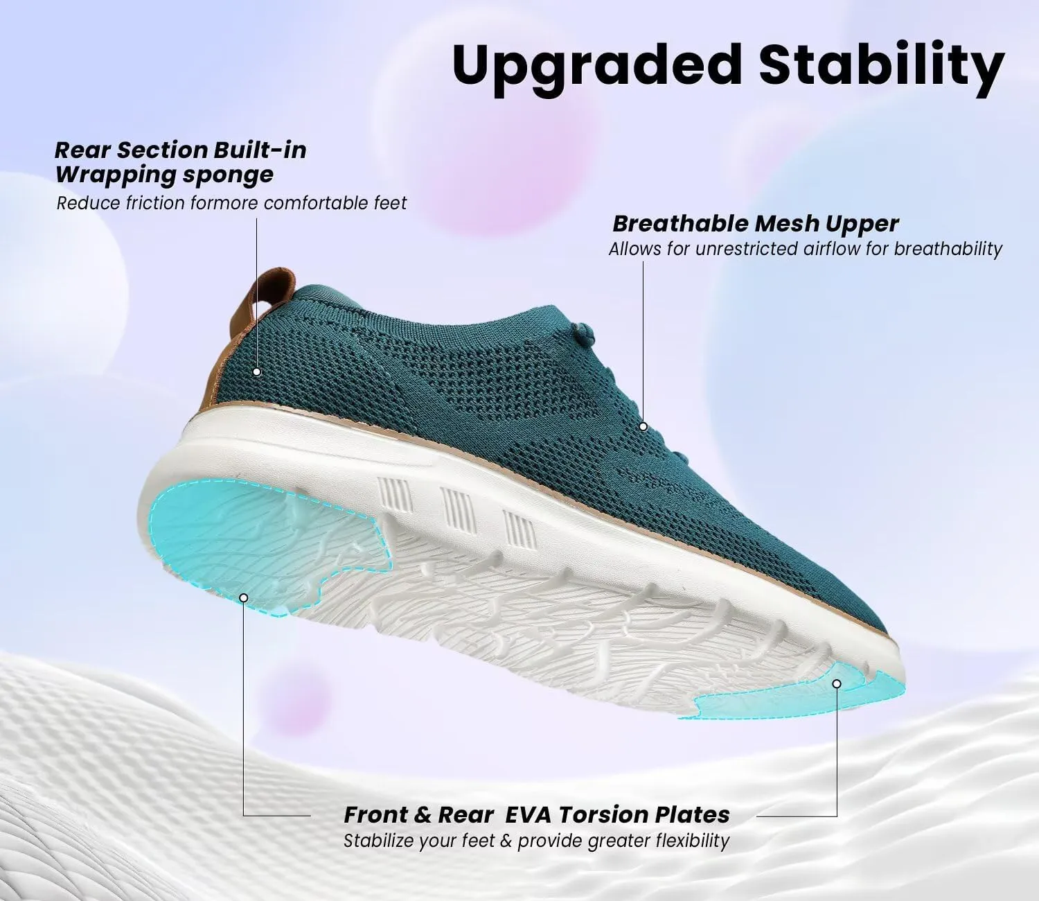 Mens Casual Dress Oxfords Shoes Fashion Mesh Business Walking Work Slip on Sneakers Comfortable Lightweight Soft Sole