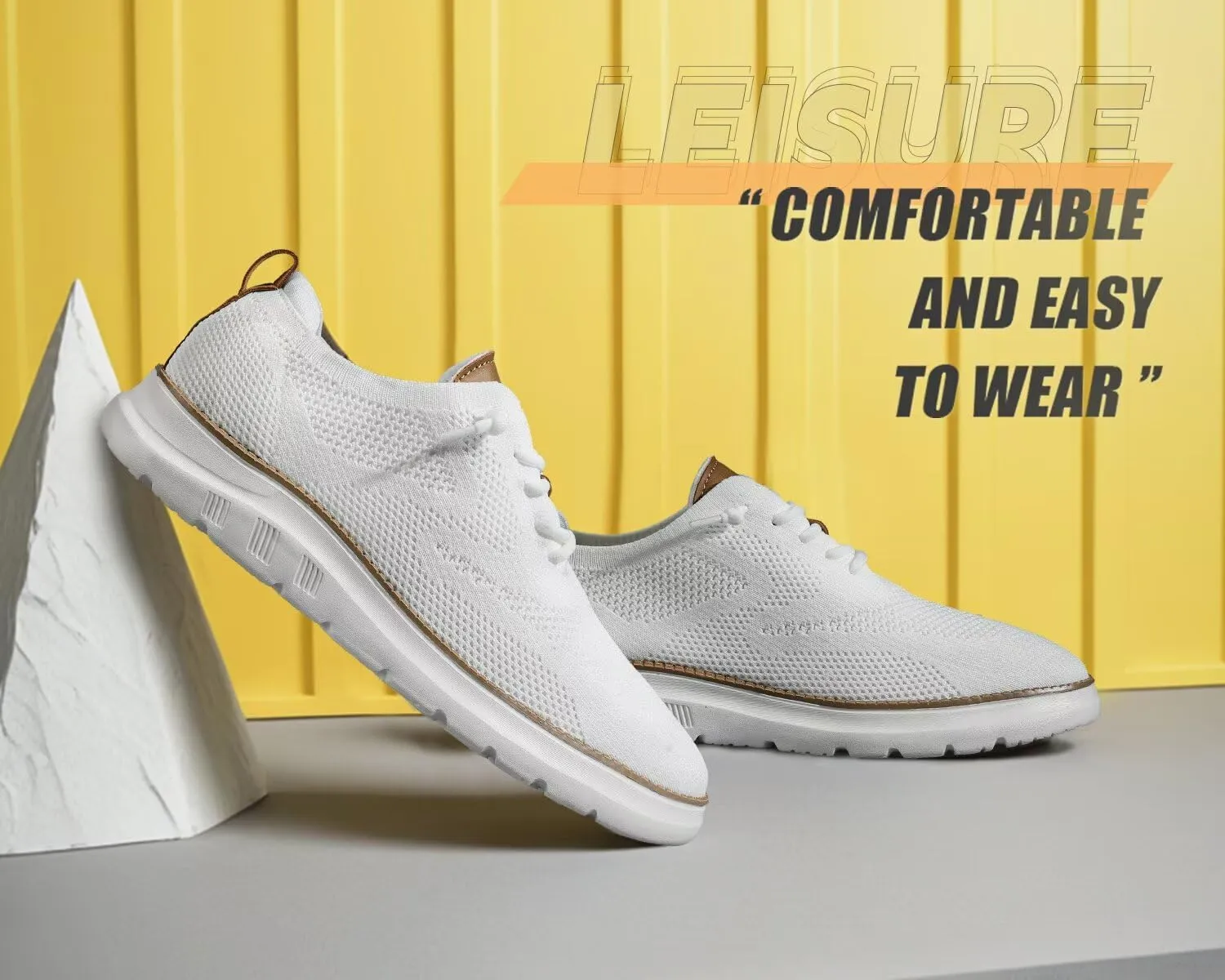 Mens Casual Dress Oxfords Shoes Fashion Mesh Business Walking Work Slip on Sneakers Comfortable Lightweight Soft Sole