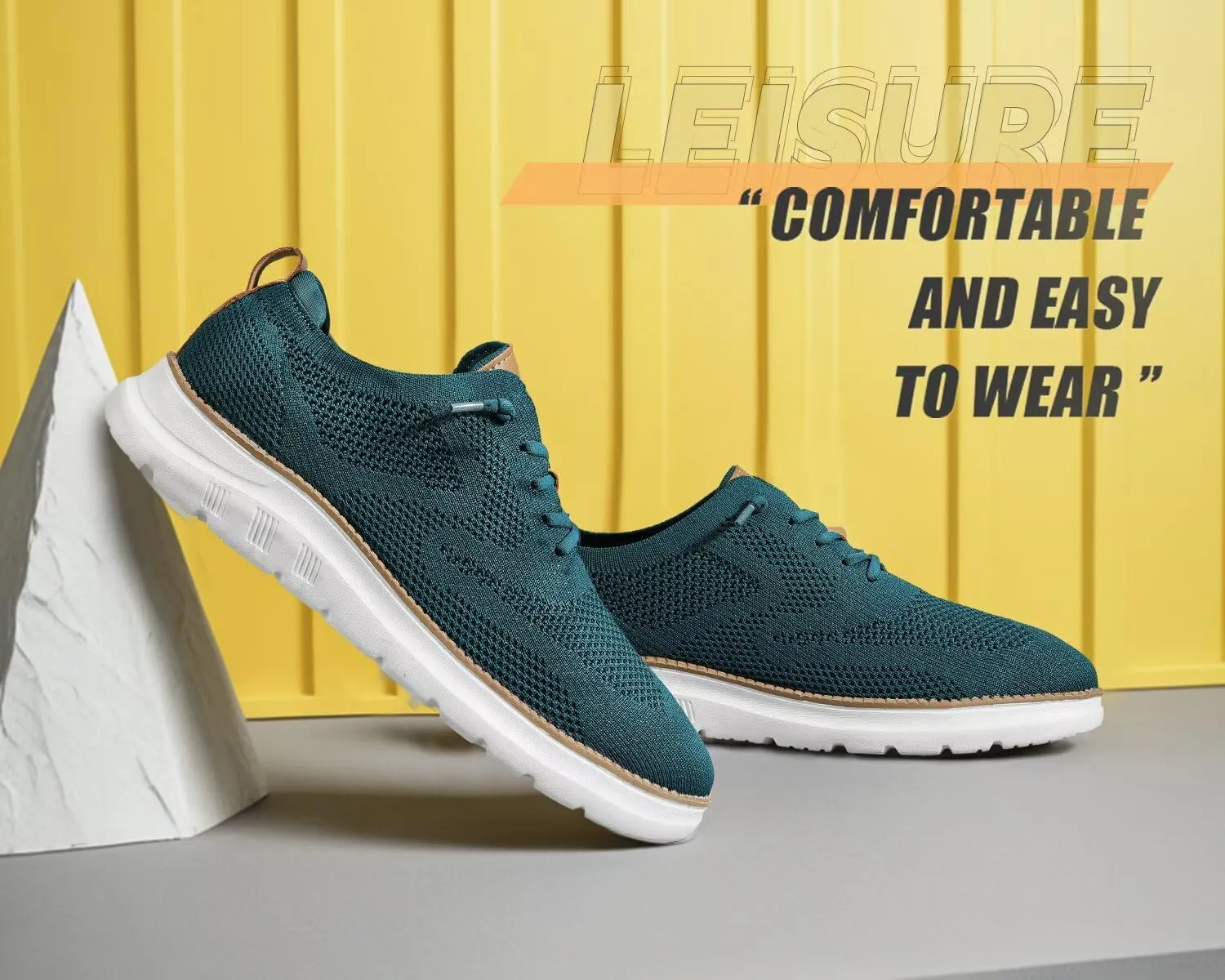 Mens Casual Dress Oxfords Shoes Fashion Mesh Business Walking Work Slip on Sneakers Comfortable Lightweight Soft Sole