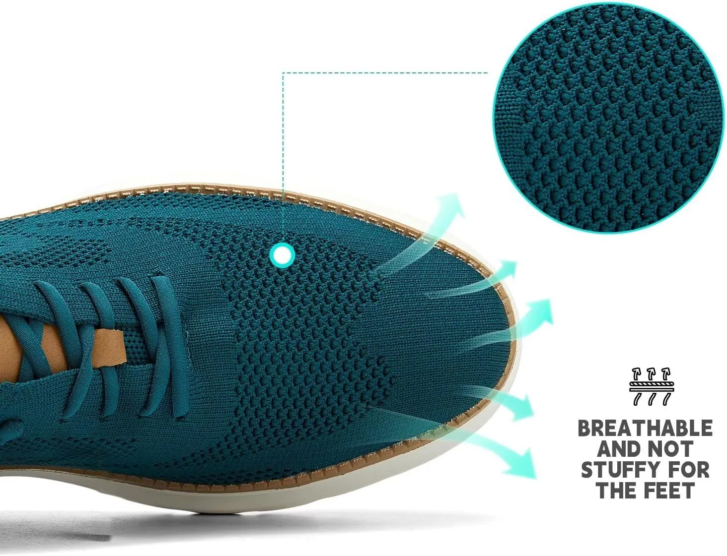 Mens Casual Dress Oxfords Shoes Fashion Mesh Business Walking Work Slip on Sneakers Comfortable Lightweight Soft Sole