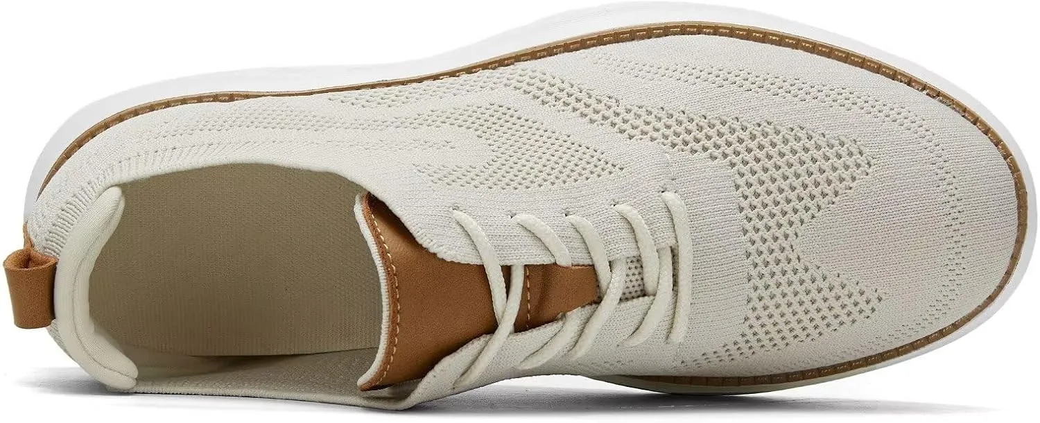 Mens Casual Dress Oxfords Shoes Fashion Mesh Work Business Walking Sneakers Comfortable Lightweight Soft Sole