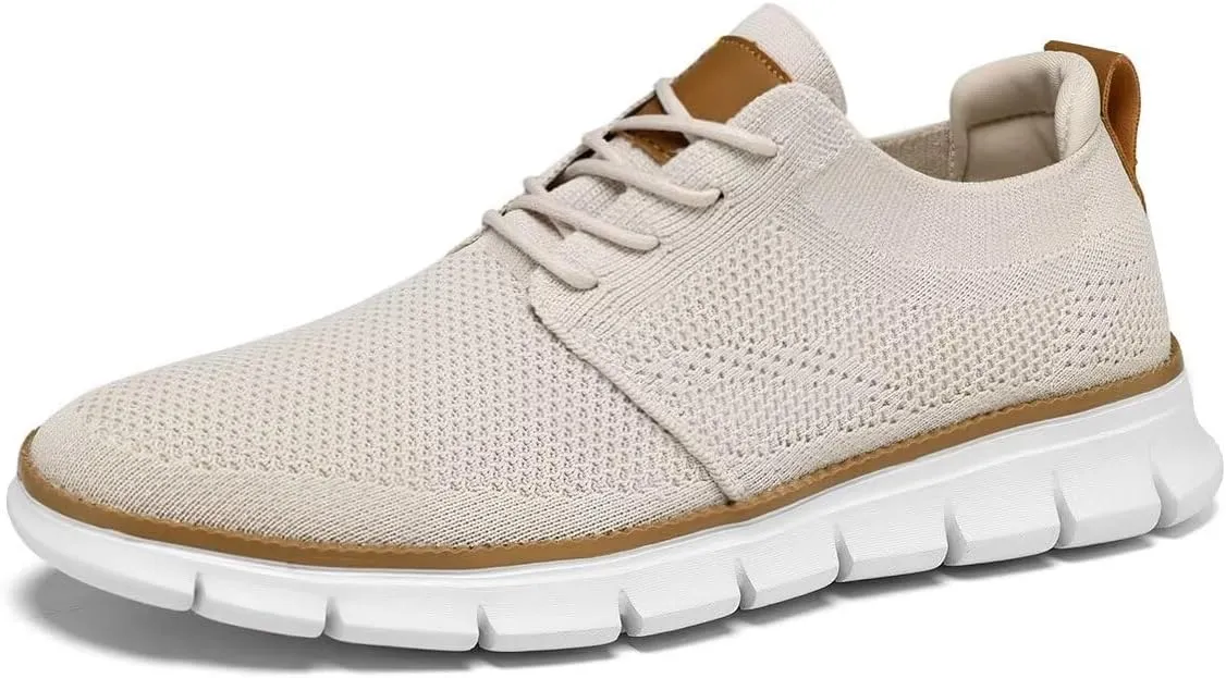 Mens Casual Dress Shoes Fashion Mesh Oxfords Business Walking Work Sneakers Comfortable Lightweight Breathable Soft Sole