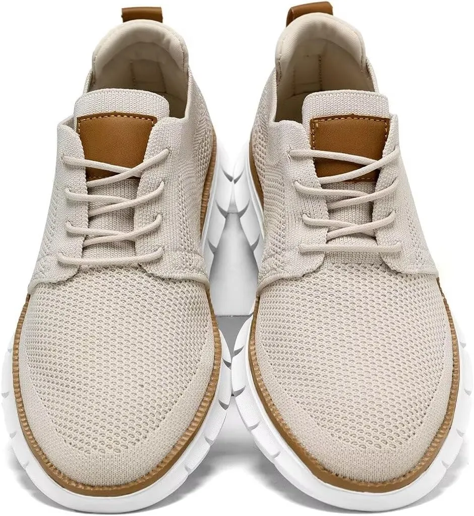 Mens Casual Dress Shoes Fashion Mesh Oxfords Business Walking Work Sneakers Comfortable Lightweight Breathable Soft Sole