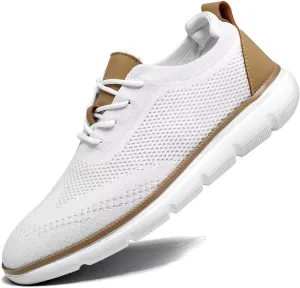 Mens Casual Dress Shoes Fashion Mesh Oxfords Business Walking Work Sneakers Comfortable Lightweight