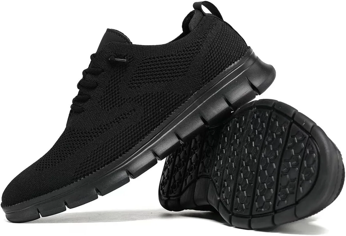 Men's Casual Dress Shoes Fashion Walking Sneakers Mesh Business Oxfords Work Lightweight Soft Sole