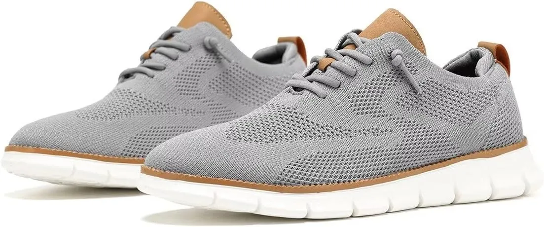 Men's Casual Dress Shoes Fashion Walking Sneakers Mesh Business Oxfords Work Lightweight Soft Sole