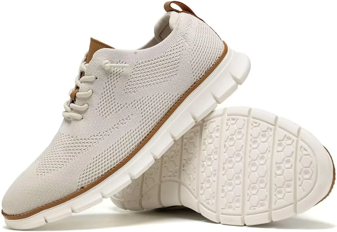 Men's Casual Dress Shoes Fashion Walking Sneakers Mesh Business Oxfords Work Lightweight Soft Sole