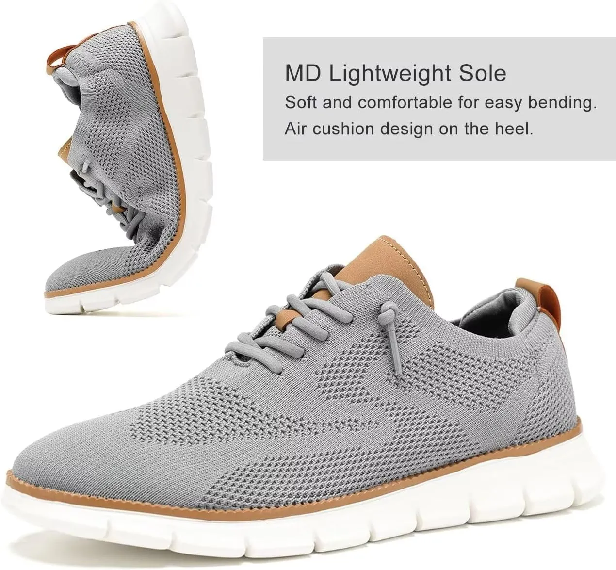 Men's Casual Dress Shoes Fashion Walking Sneakers Mesh Business Oxfords Work Lightweight Soft Sole