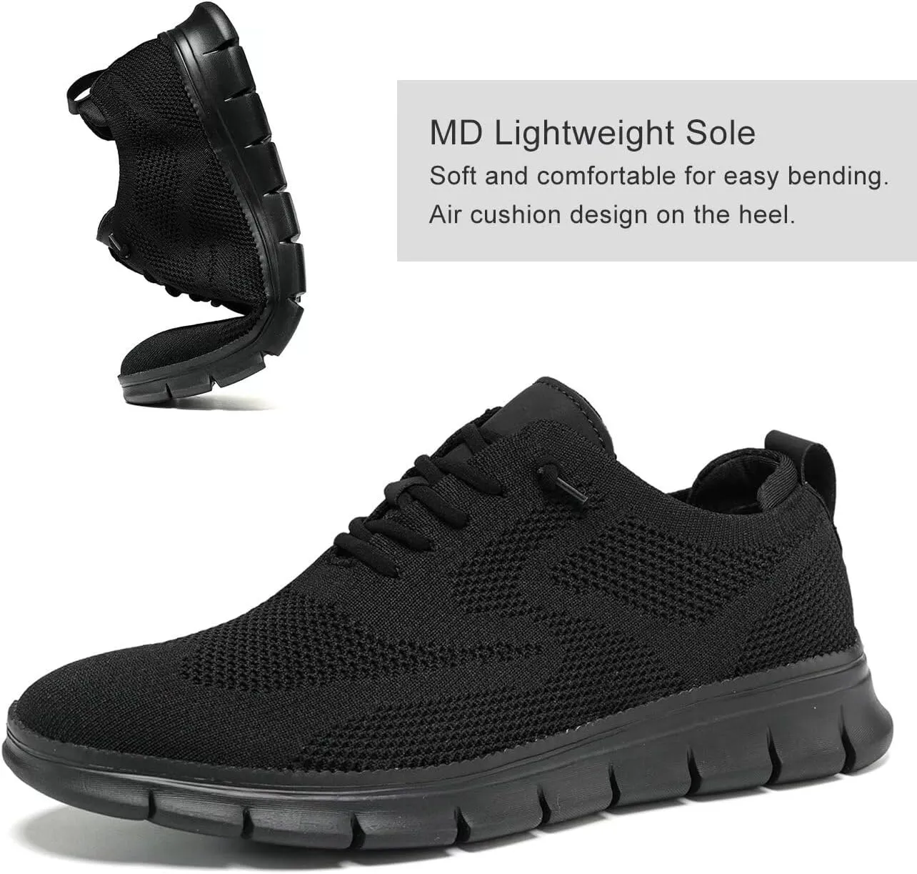 Men's Casual Dress Shoes Fashion Walking Sneakers Mesh Business Oxfords Work Lightweight Soft Sole