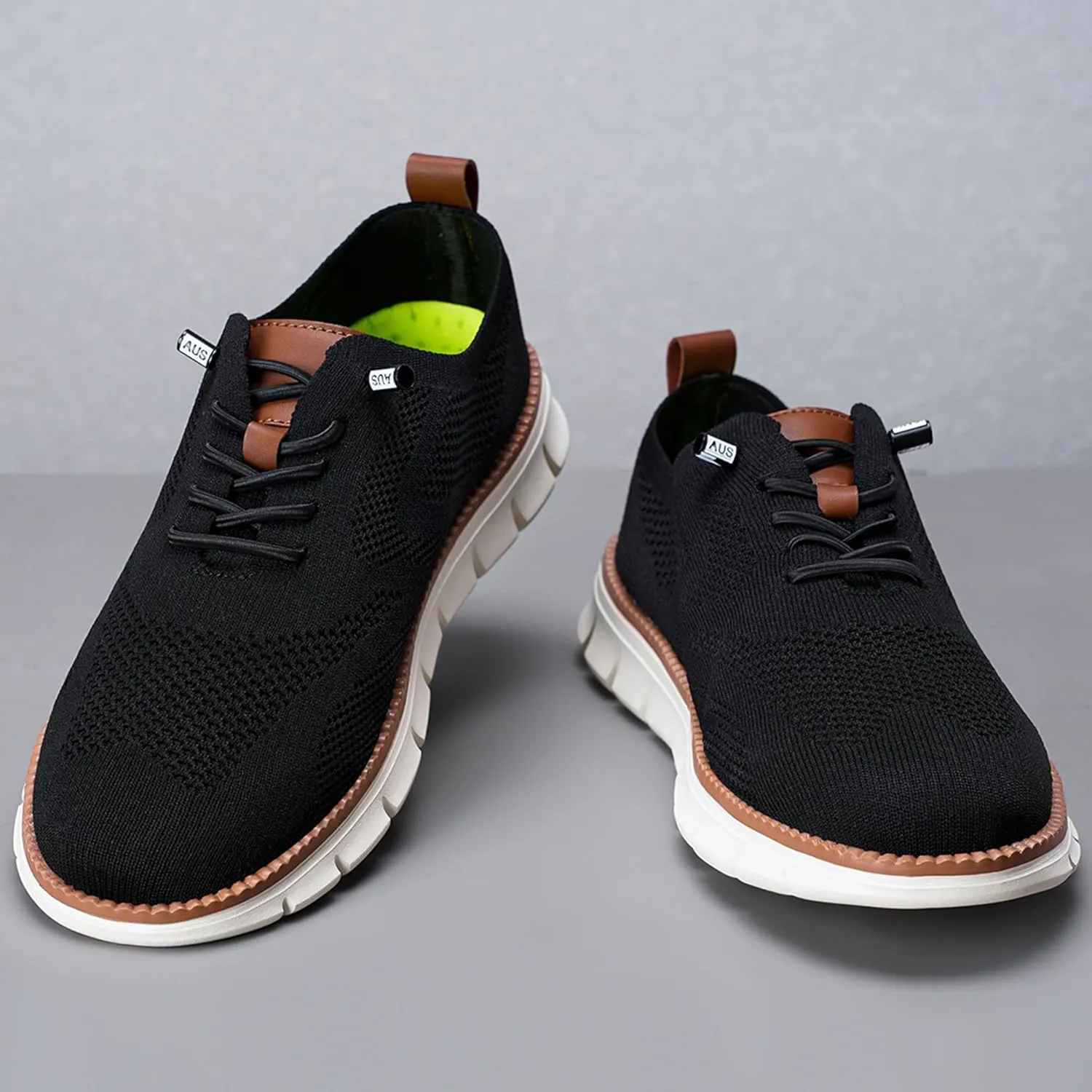 Men's Casual Dress Shoes Fashion Walking Sneakers Mesh Business Oxfords Work Lightweight Soft Sole