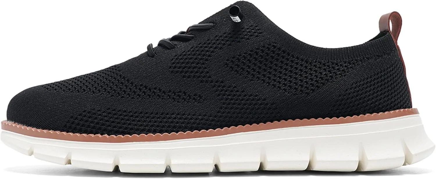 Men's Casual Dress Shoes Fashion Walking Sneakers Mesh Business Oxfords Work Lightweight Soft Sole