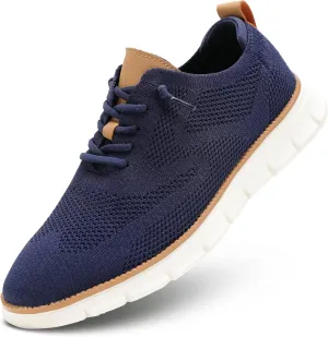 Men's Casual Dress Shoes Fashion Walking Sneakers Mesh Business Oxfords Work Lightweight Soft Sole
