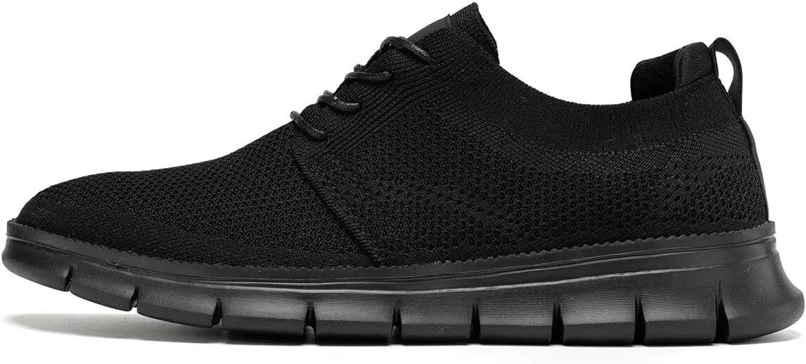 Mens Casual Dress Shoes Lace Up Oxfords Business Walking Tennis Work Sneakers Fashion Mesh Lightweight Soft Sole