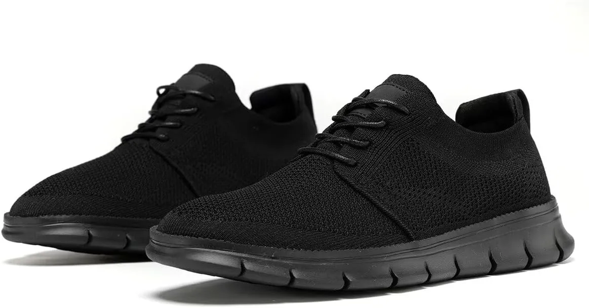 Mens Casual Dress Shoes Lace Up Oxfords Business Walking Tennis Work Sneakers Fashion Mesh Lightweight Soft Sole