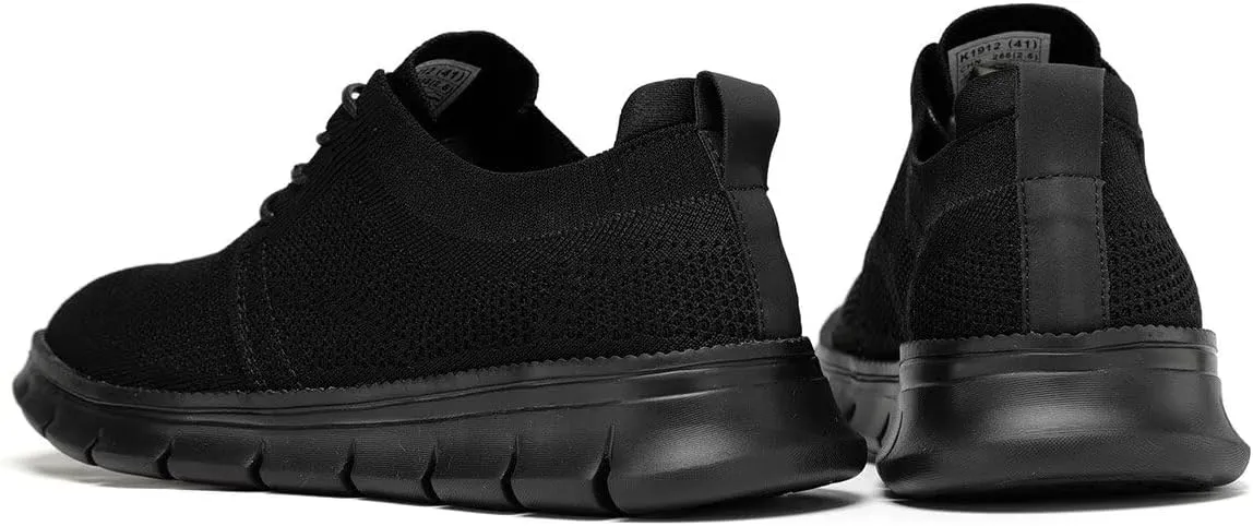 Mens Casual Dress Shoes Lace Up Oxfords Business Walking Tennis Work Sneakers Fashion Mesh Lightweight Soft Sole