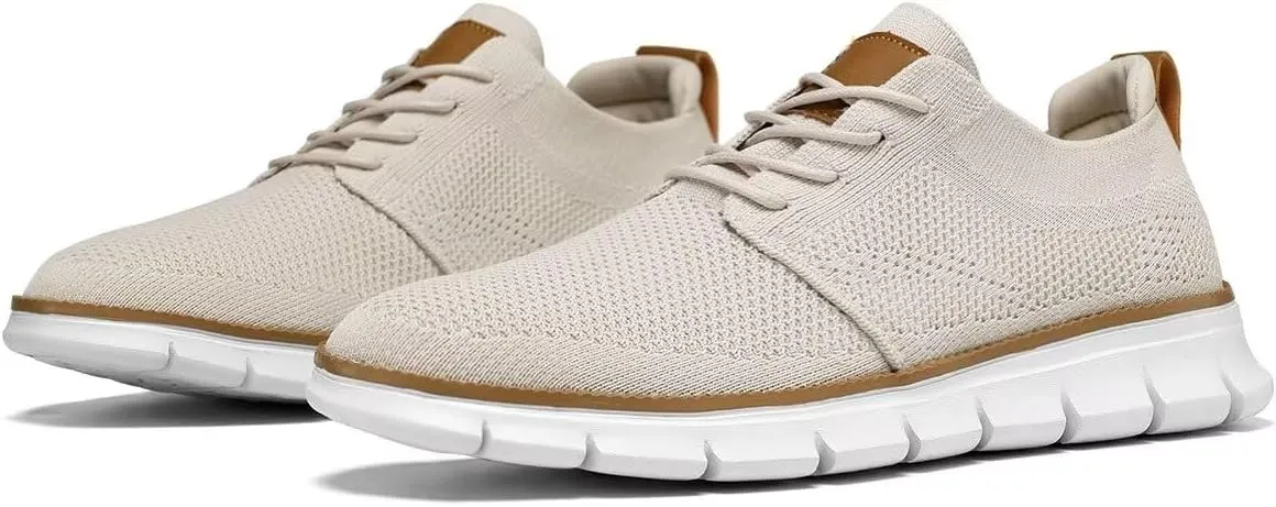 Mens Casual Dress Shoes Lace Up Oxfords Business Walking Tennis Work Sneakers Fashion Mesh Lightweight Soft Sole