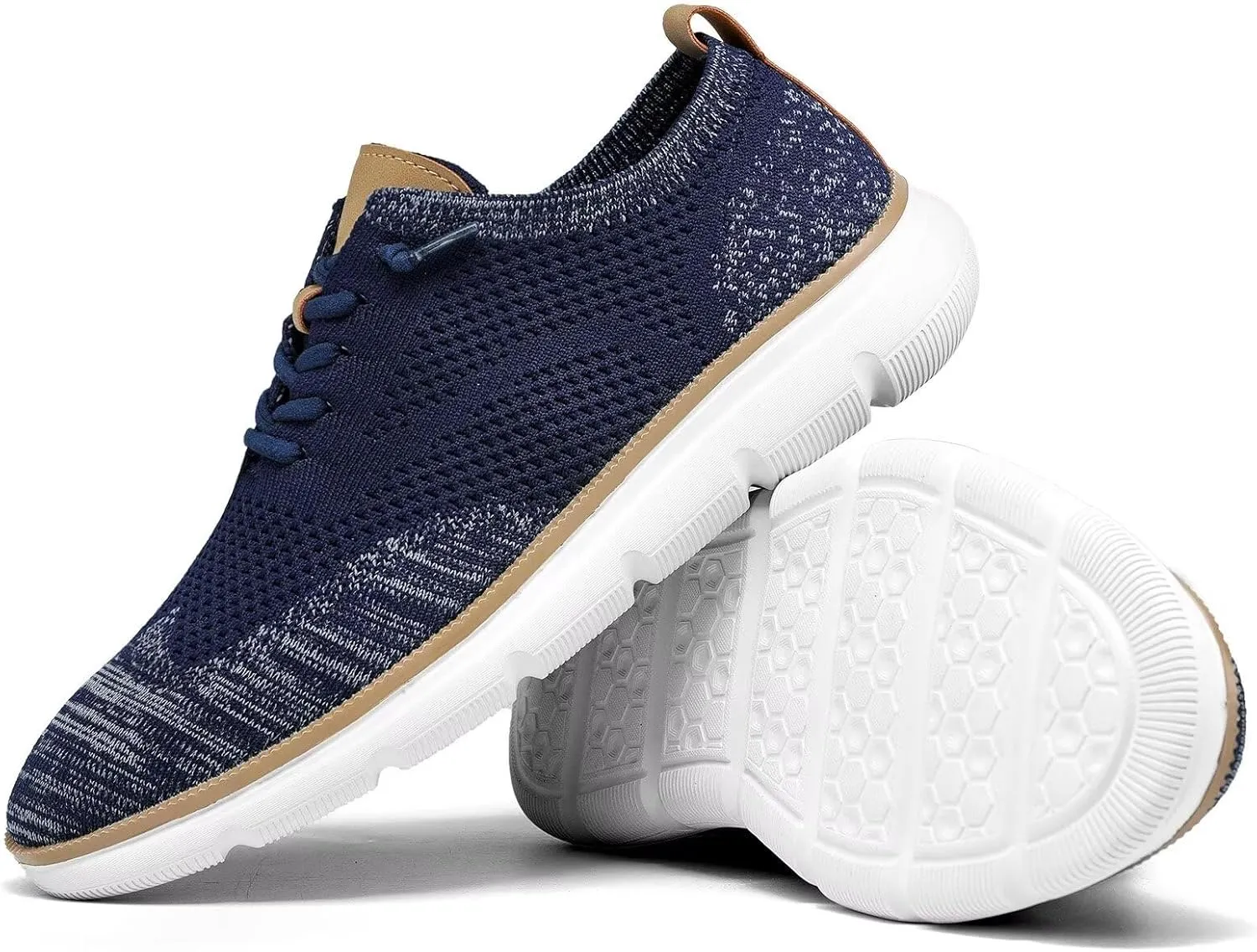 Mens Casual Dress Sneakers Fashion Walking Mesh Oxfords Shoes Business Work Lightweight Soft Sole