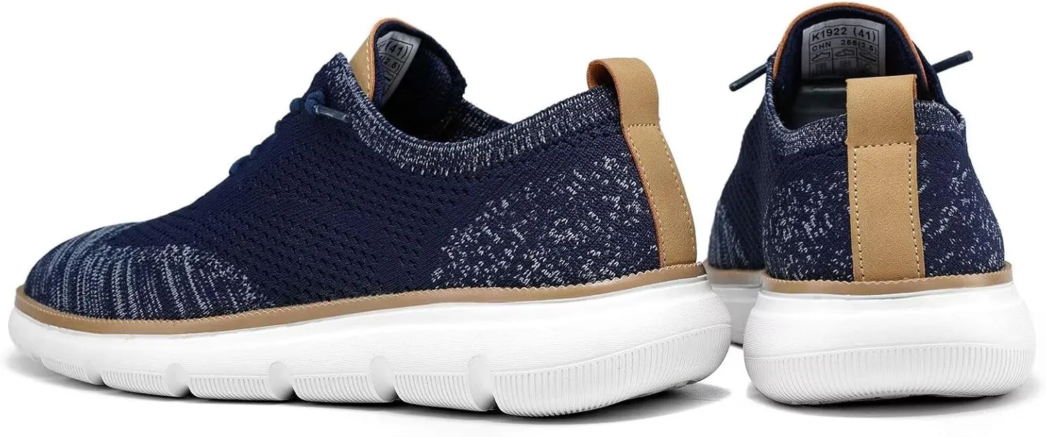 Mens Casual Dress Sneakers Fashion Walking Mesh Oxfords Shoes Business Work Lightweight Soft Sole
