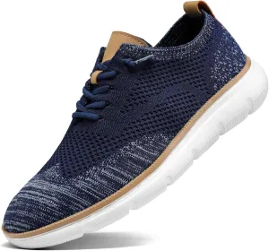 Mens Casual Dress Sneakers Fashion Walking Mesh Oxfords Shoes Business Work Lightweight Soft Sole