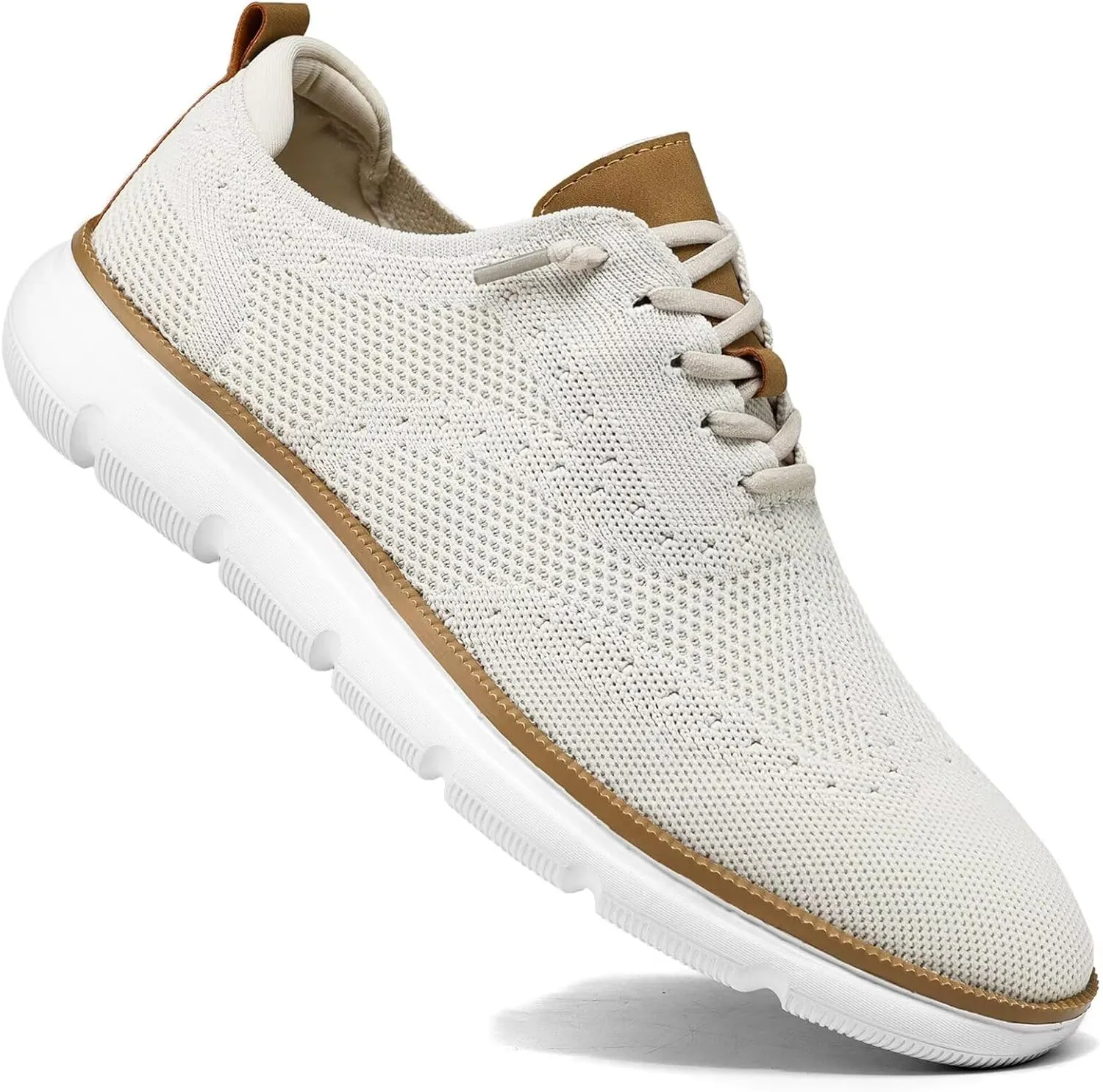 Men's Casual Fashion Sneakers Dress Oxfords Business Walking Shoes Mesh Work Comfortable Lightweight Soft Sole